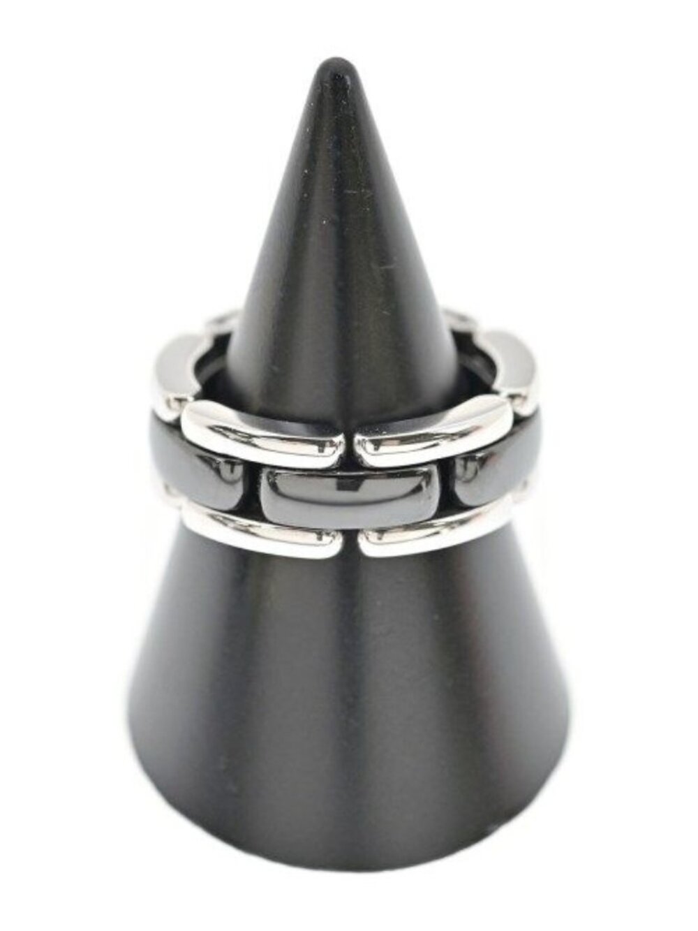 Chanel Ultra Collection Ring Medium 18K White Gold Black Ceramic